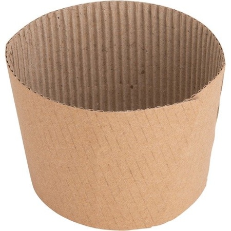 Genuine Joe Genuine Joe Cup Sleeves, 10-16oz., Corrugated, Brown, 50PK GJO19049